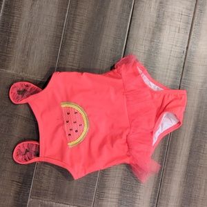 Hot Pink, Watermelon Ruffle One Piece Swimsuit / 18 month